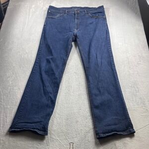 Mott & Bow Mens Straight Leg Jeans Dark Wash Blue Denim 42x32 13233‎